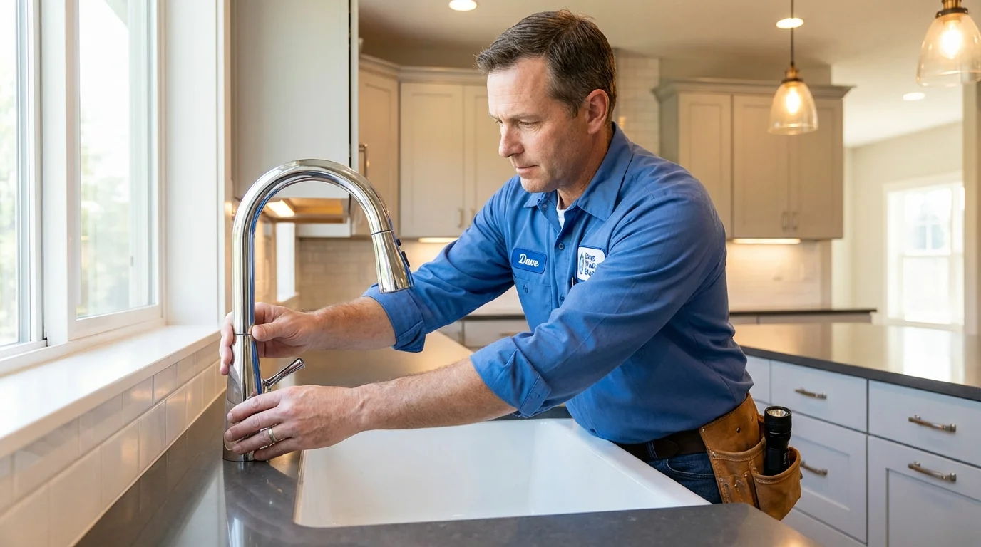 Kitchen faucet installation by Johns Plumbing LLC in Kutztown